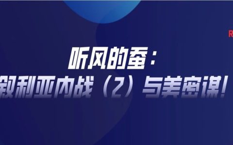 听风的蚕：叙利亚内战与美密谋！【2】